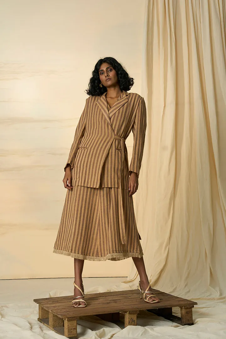 Desert Kala Cotton Tie Up Blazer