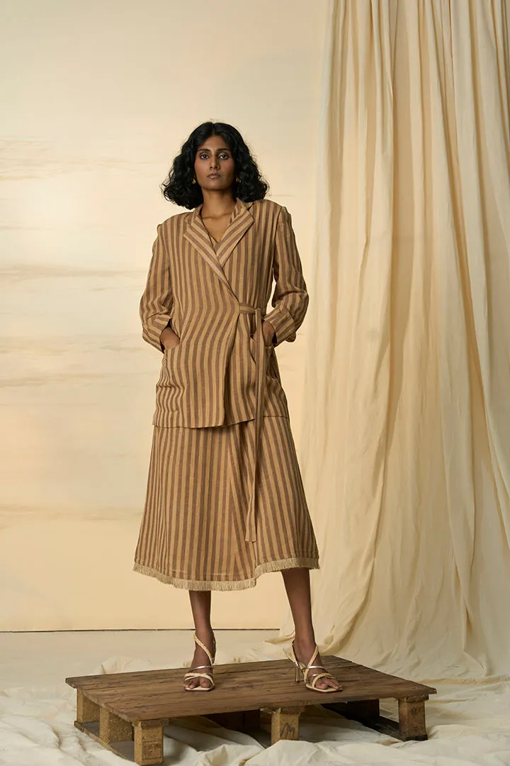 Desert Kala Cotton Tie Up Blazer