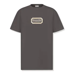 Dior Couture Relaxed Fit Cotton Charcoal T Shirt