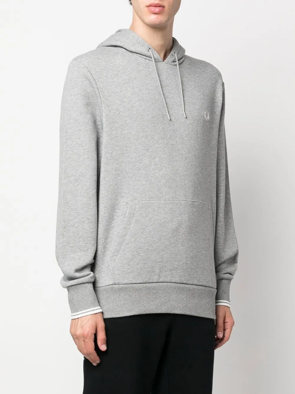 drawstring embroidered-logo hoodie
