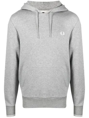 drawstring embroidered-logo hoodie