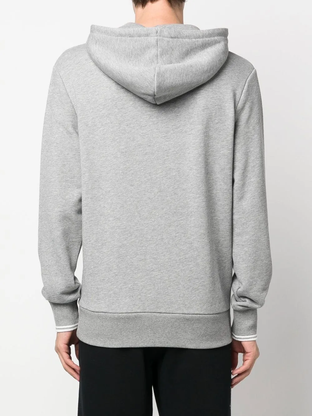 drawstring embroidered-logo hoodie