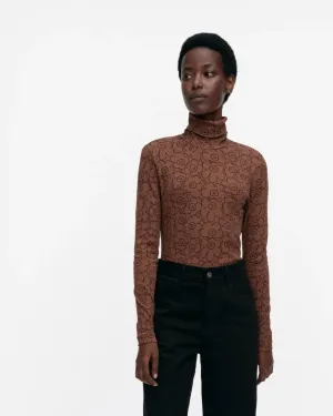 Emali Piirto Unikko Cotton Rib Turtleneck | Brown, Black