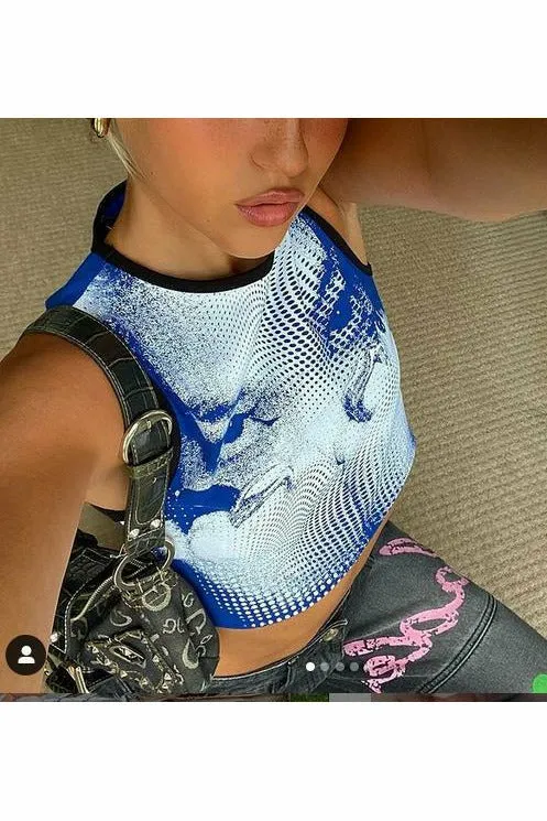 Exposed Navel Sleeveless Tops