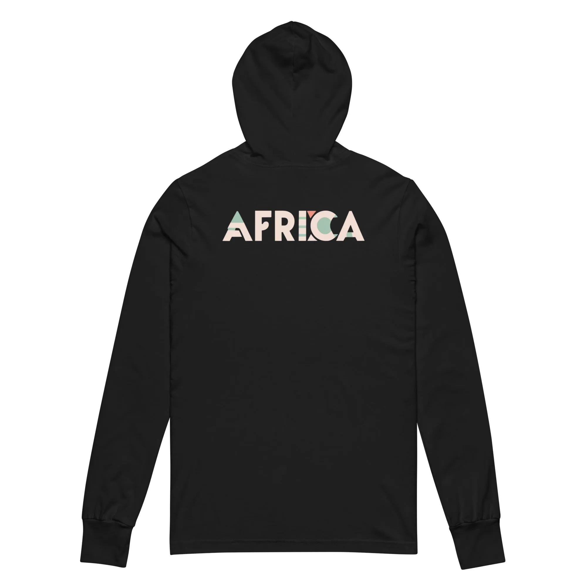 Express Your African Heritage with this Unique Afro Beats Hooded long-sleeve tee