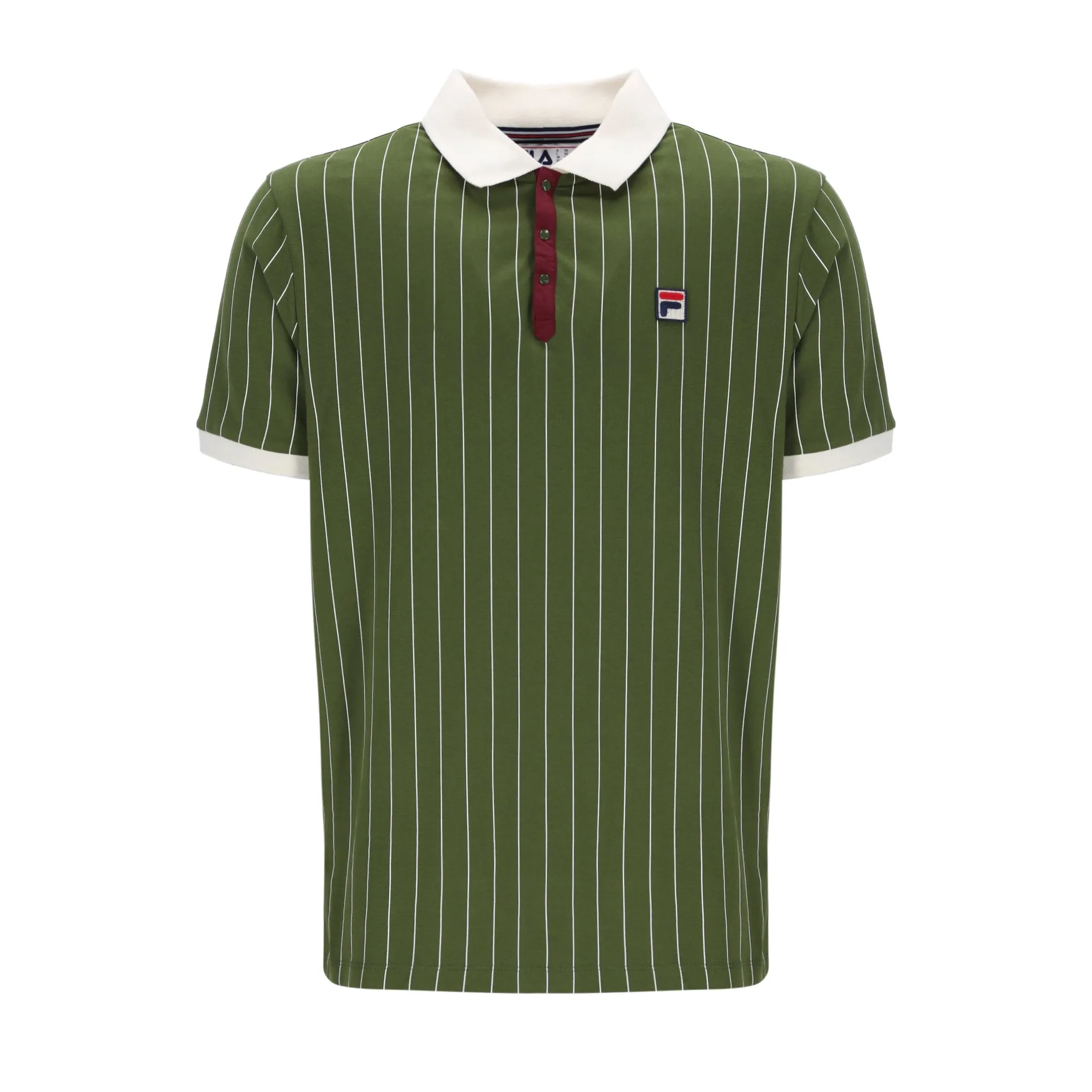 Fila Vintage BB1 Striped Polo Shirt Green