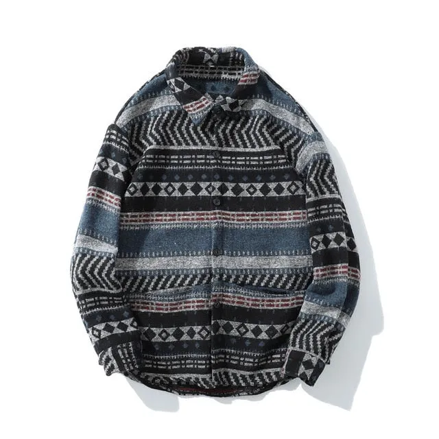 Geometric Striped Shirt