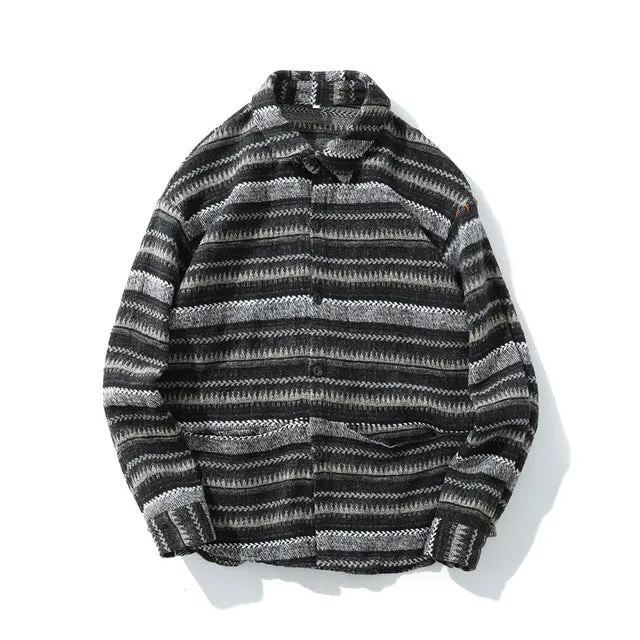 Geometric Striped Shirt