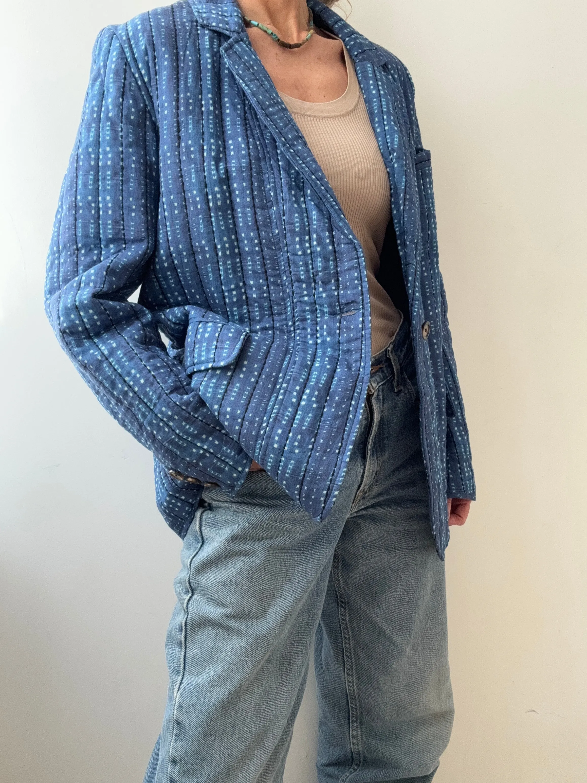 Gerard Darel Paris Quilted Blazer