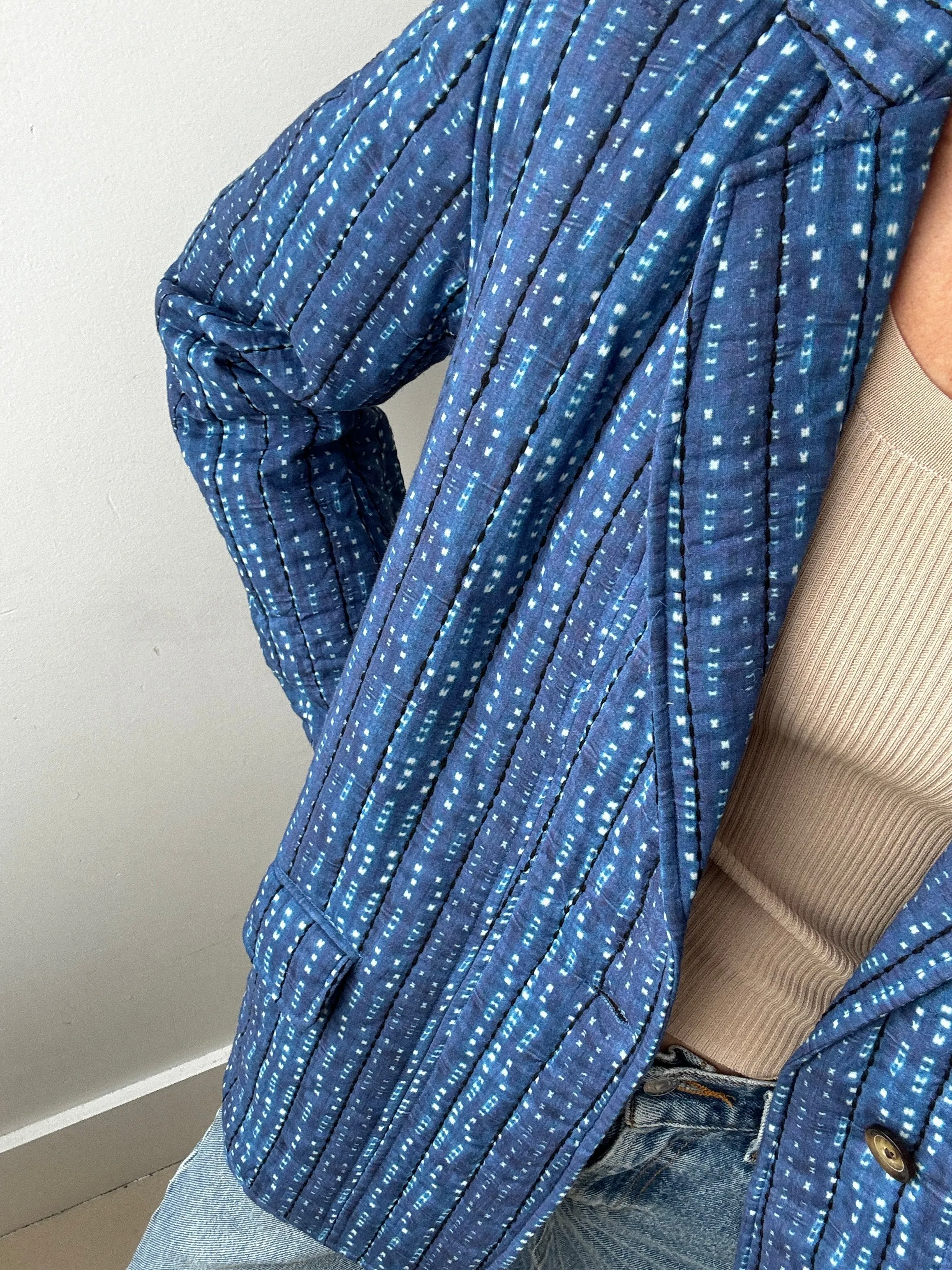 Gerard Darel Paris Quilted Blazer