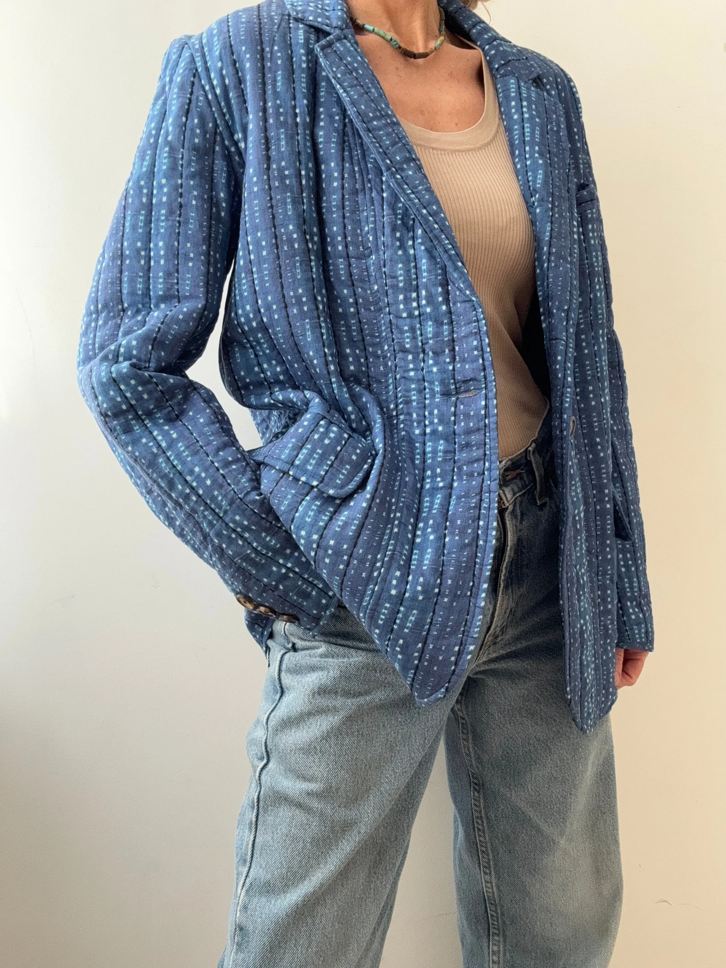 Gerard Darel Paris Quilted Blazer