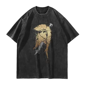 Golden Spartan Helmet Washed T-Shirt