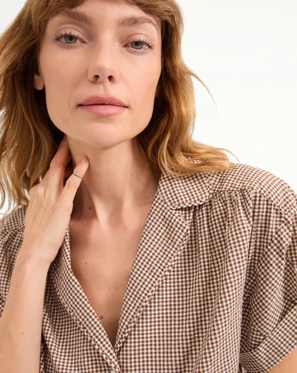 Ilene Gingham Button-Down Shirt