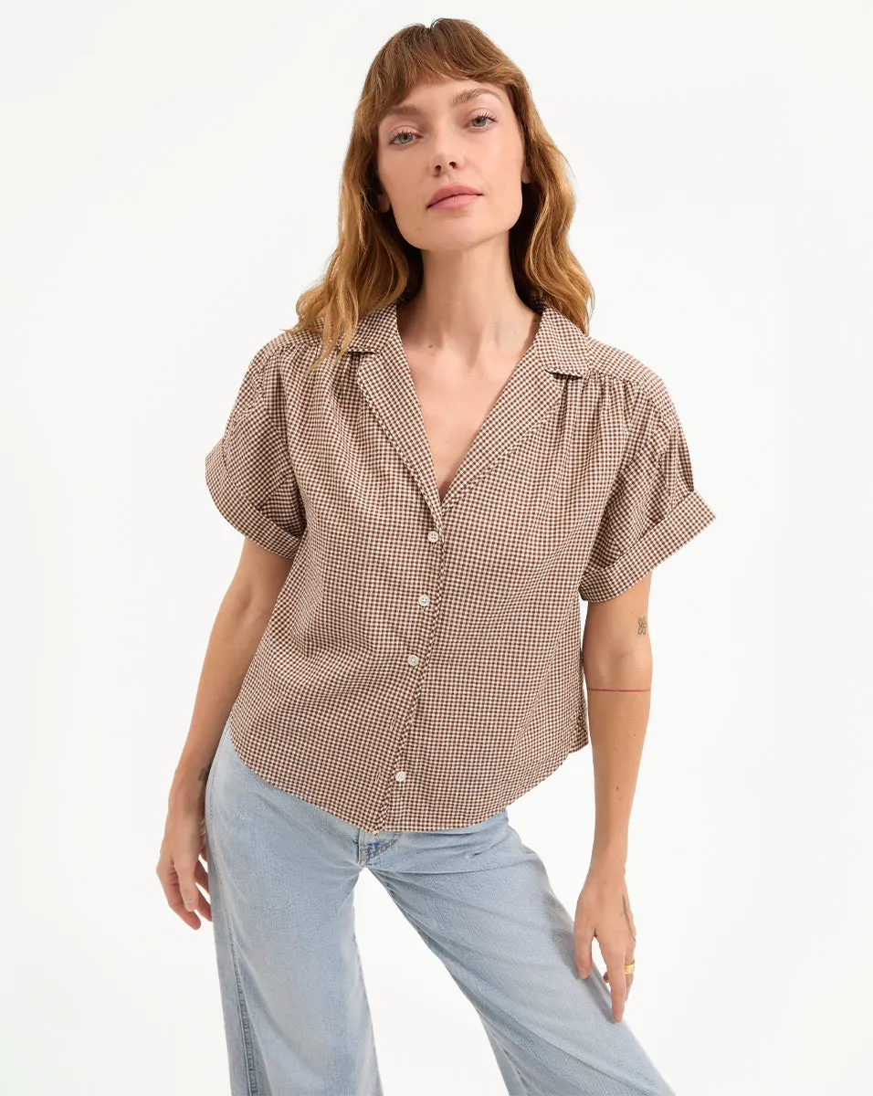 Ilene Gingham Button-Down Shirt