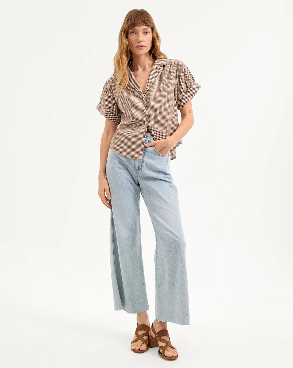 Ilene Gingham Button-Down Shirt