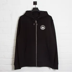 Illegal Rave Crest - Zipped Hood - Black