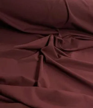 Italian Burgundy Poly Cotton Jersey