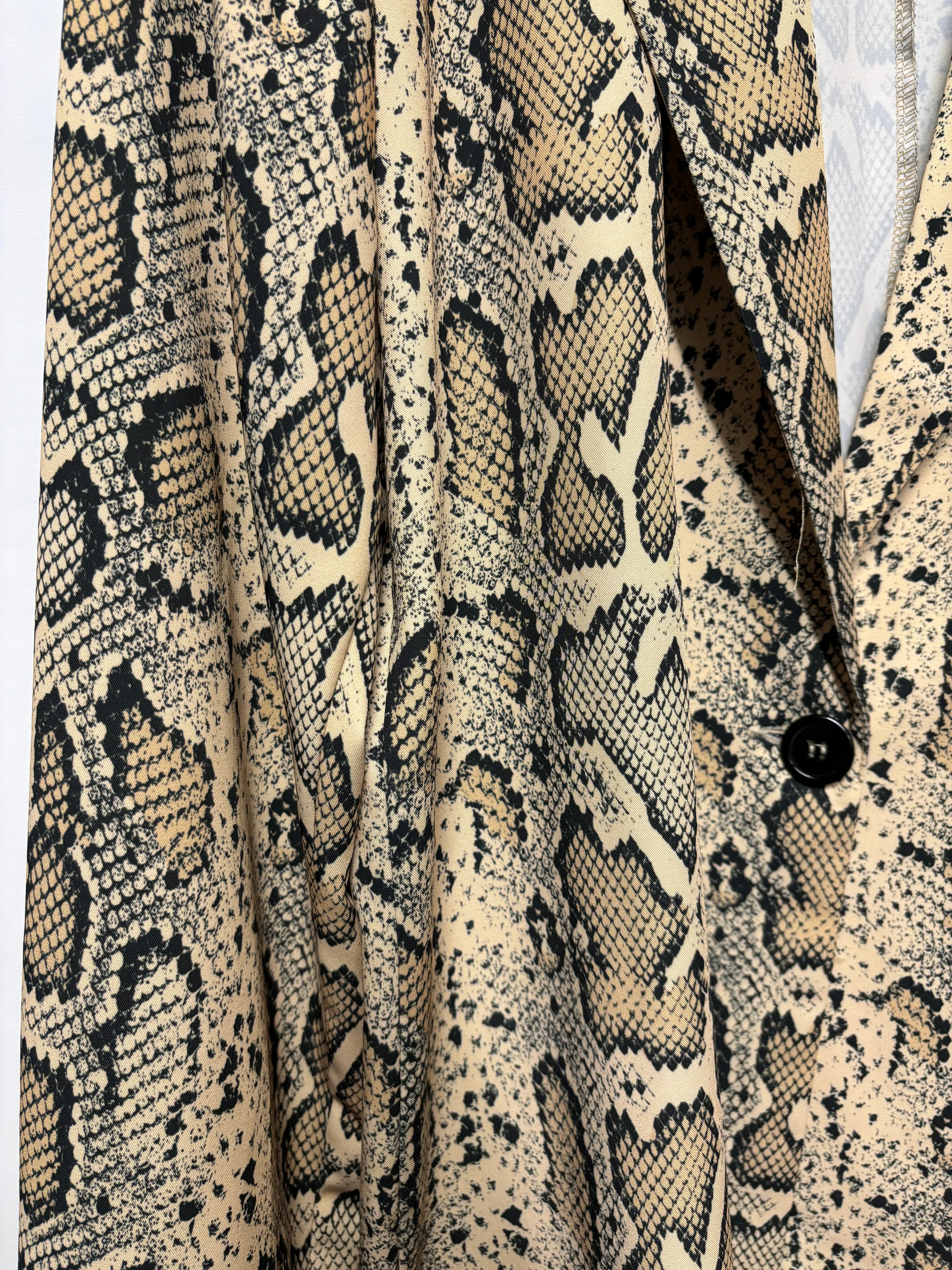 James Lakeland Beige Snakeskin Blazer XL
