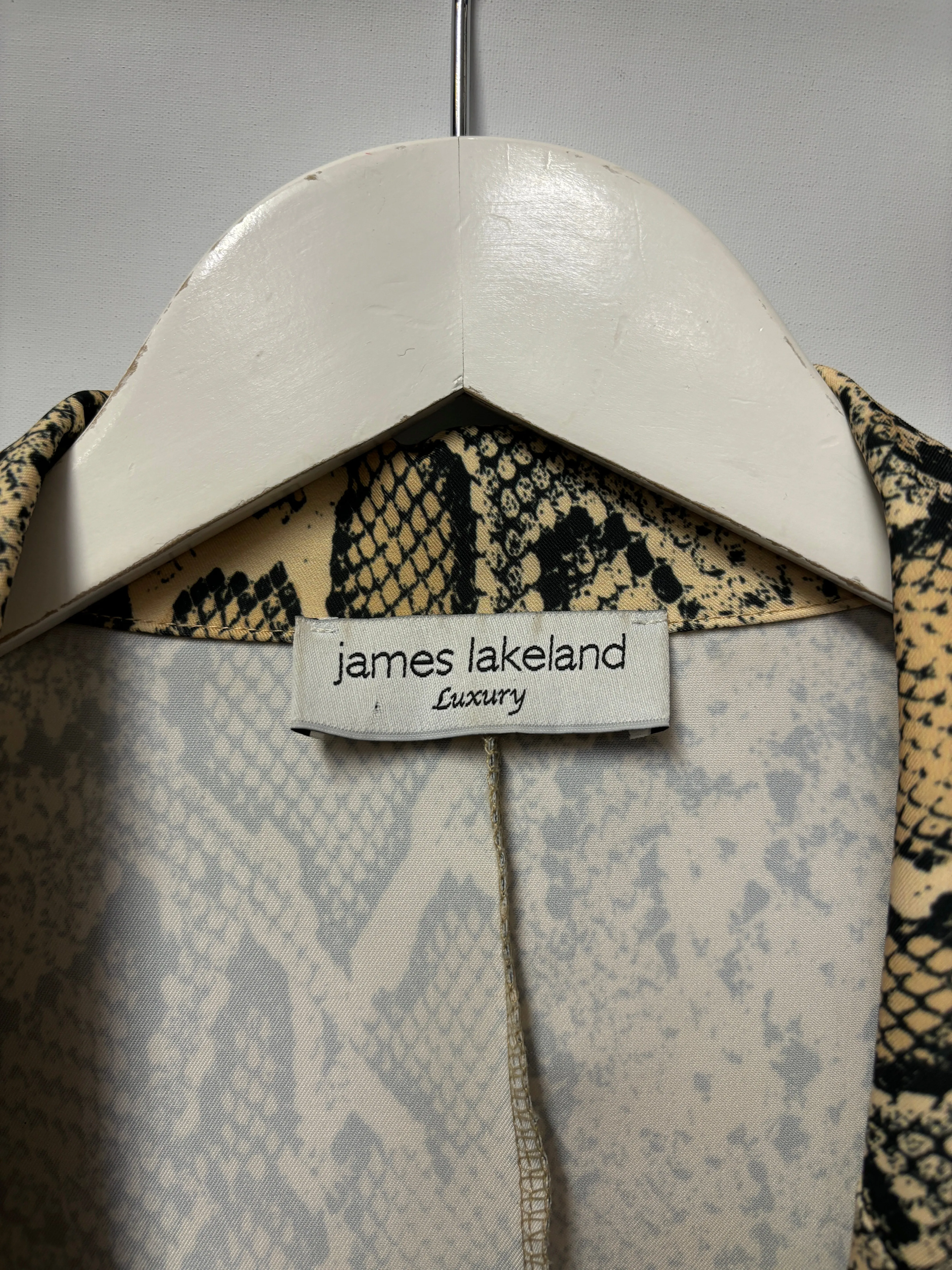 James Lakeland Beige Snakeskin Blazer XL
