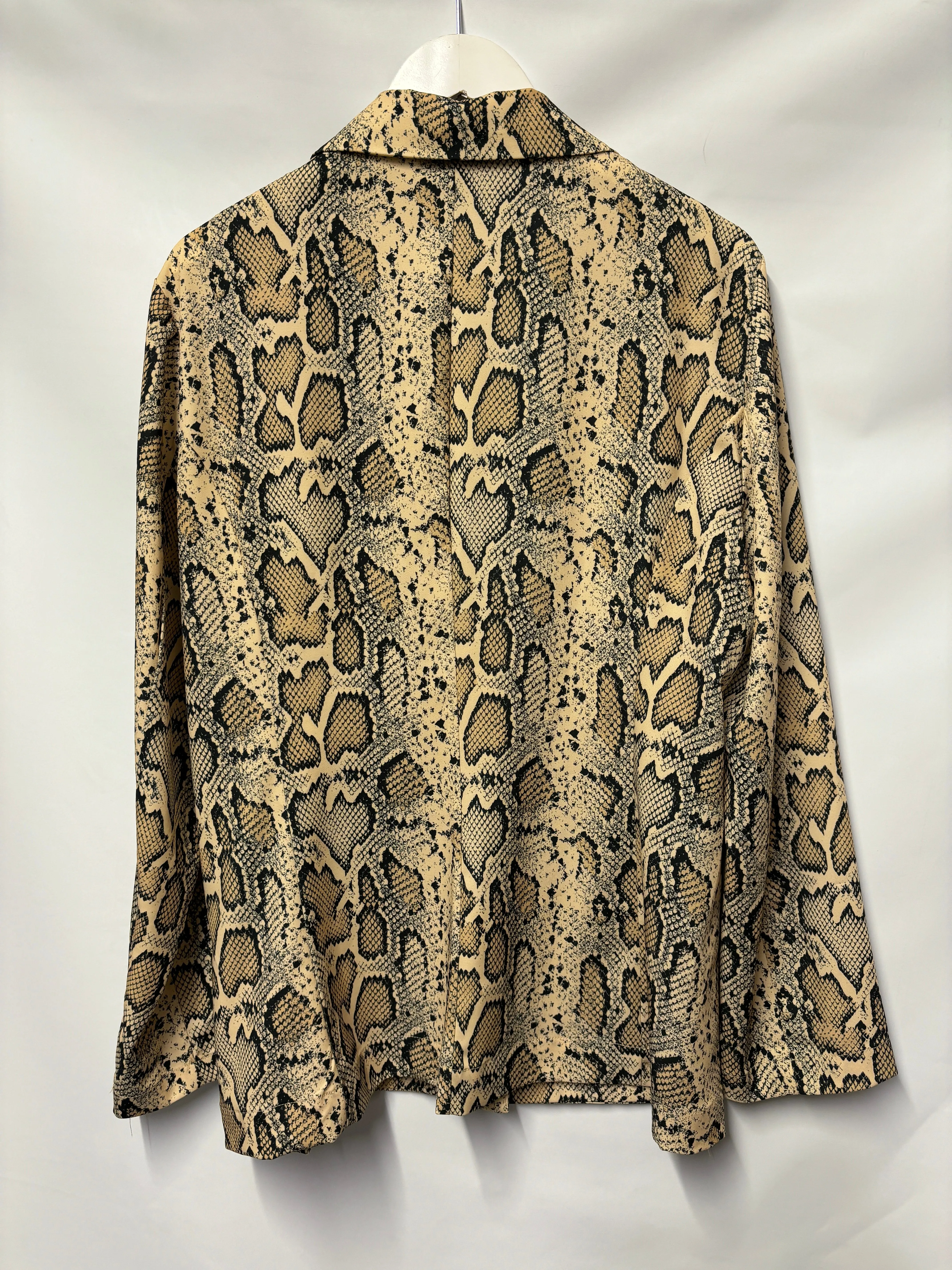 James Lakeland Beige Snakeskin Blazer XL