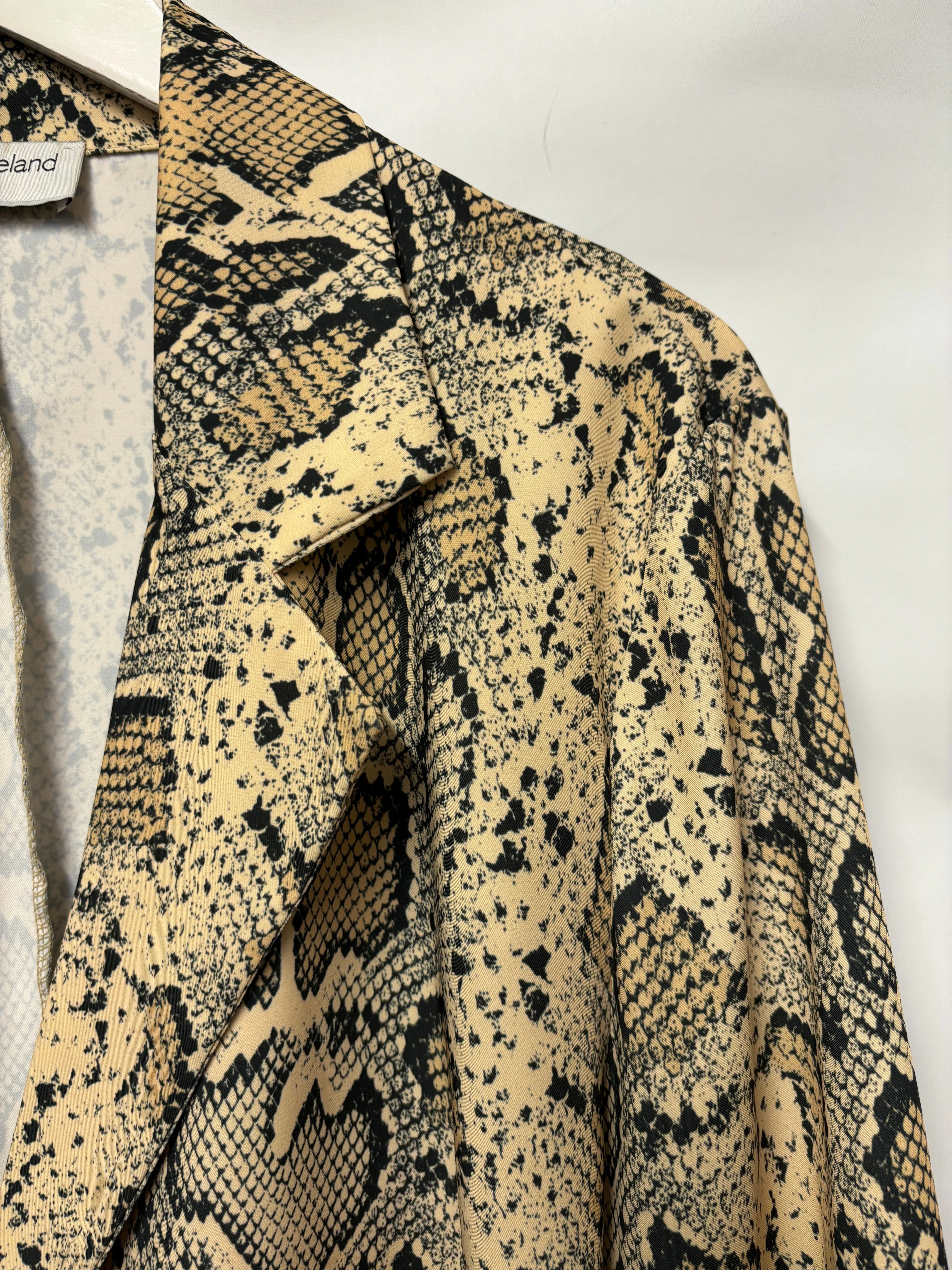James Lakeland Beige Snakeskin Blazer XL