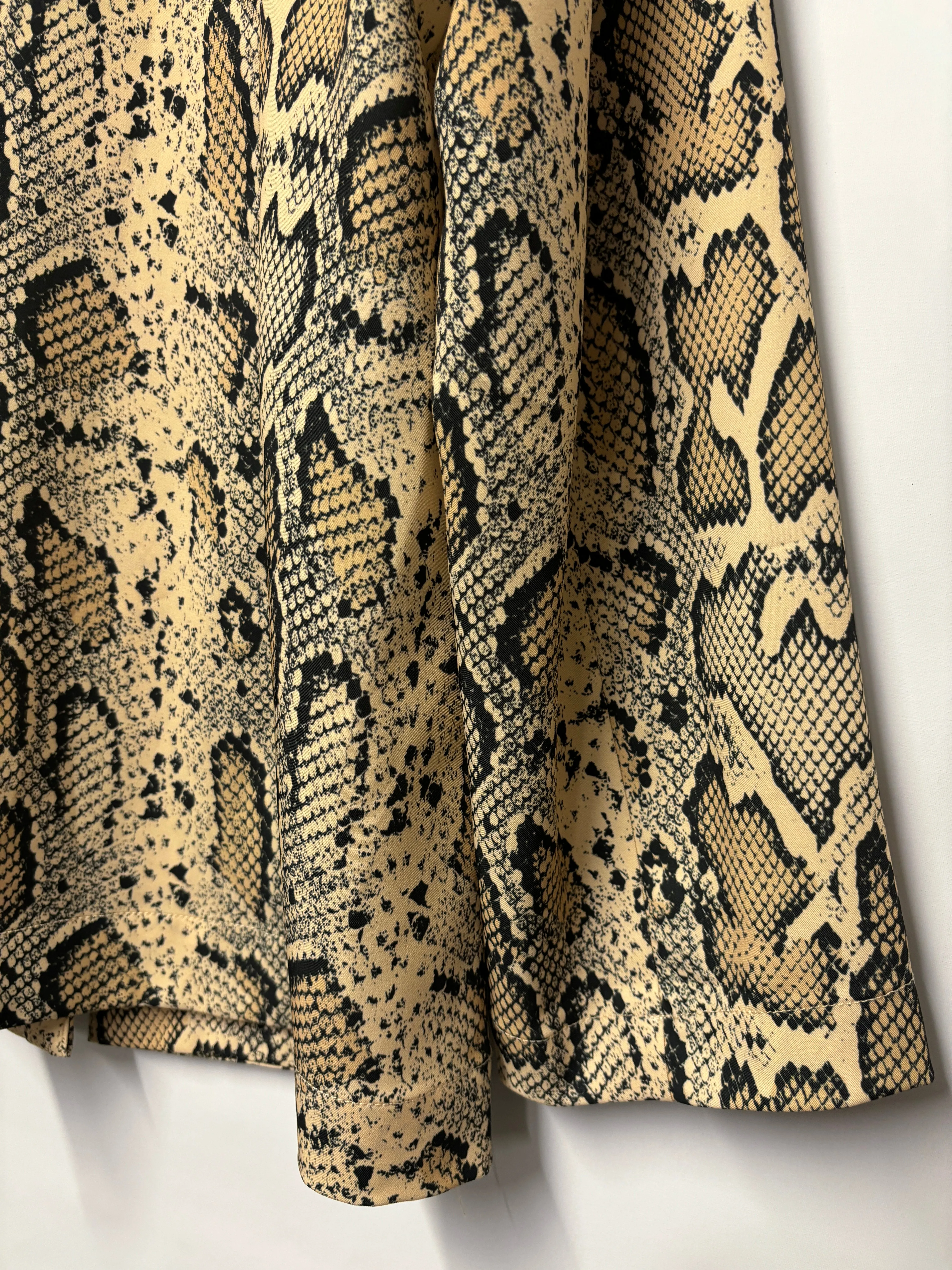 James Lakeland Beige Snakeskin Blazer XL