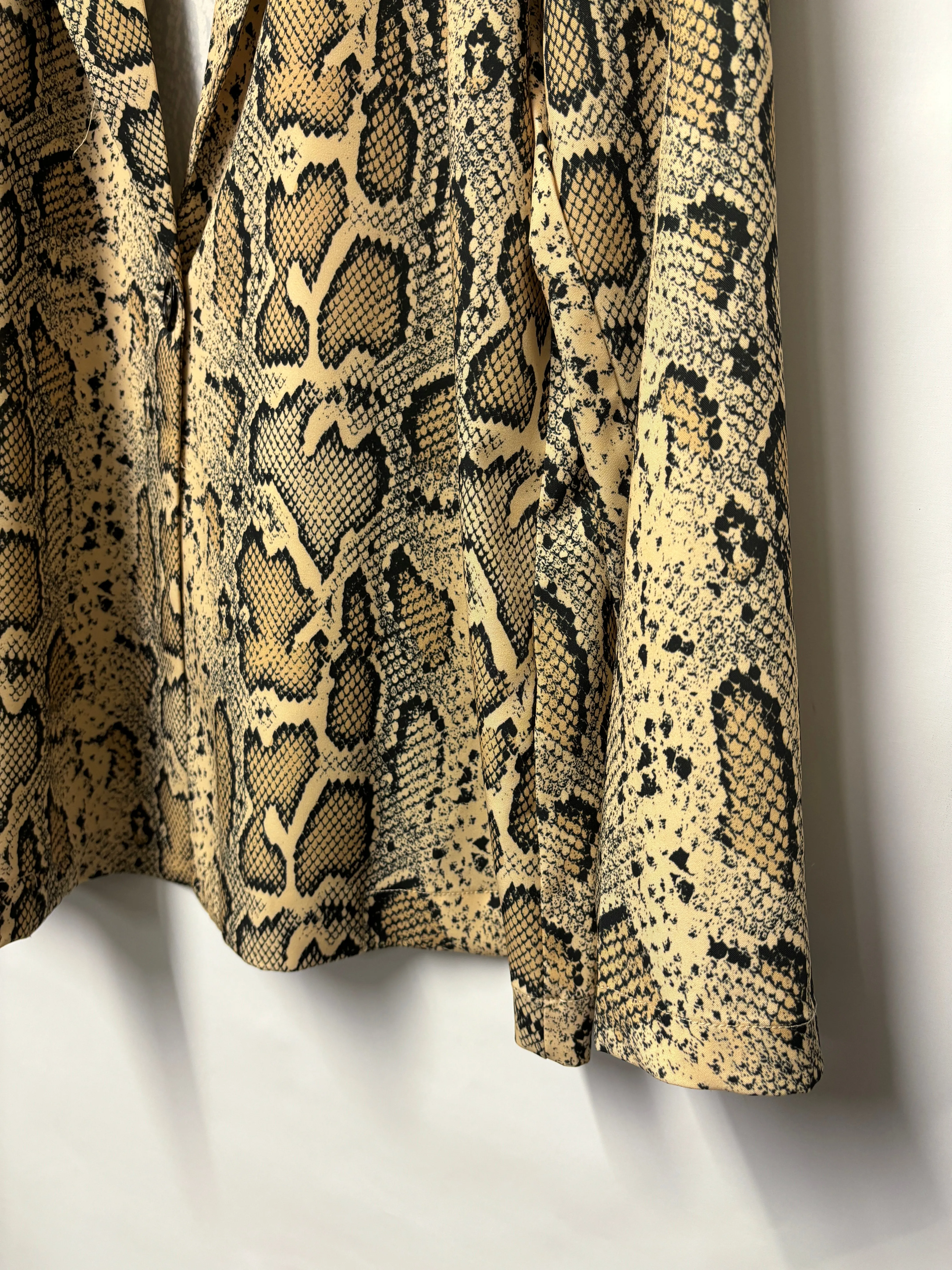 James Lakeland Beige Snakeskin Blazer XL