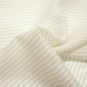 Jill Ivory Striped Silk