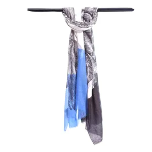JJSisters - Cashmere Wool Palm Leaf Print Scarf