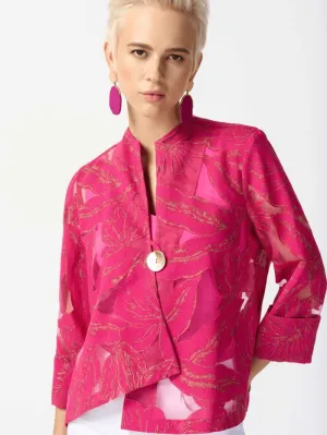 Joseph Ribkoff Jacquard Tropical Print Swing Jacket 242219 Col 4254