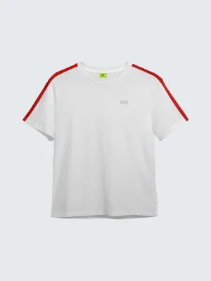 Kid's Active Side Striped T-Shirt - White
