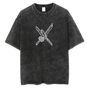 [KUJO] "Cursed Spear V2" Vintage Oversized T Shirt