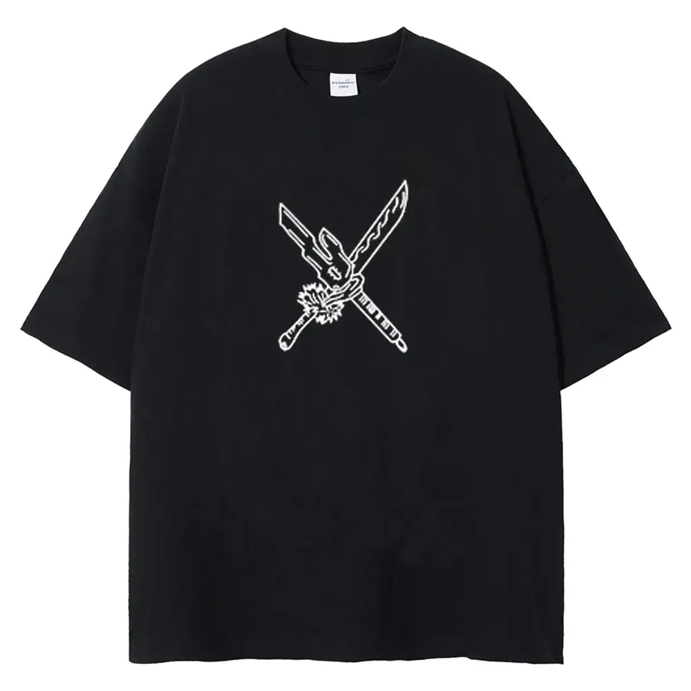 [KUJO] "Cursed Spear V2" Vintage Oversized T Shirt