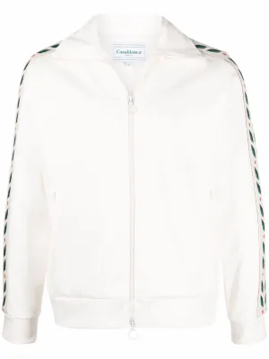 leaf tape zipped jacket