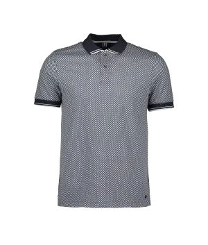 Lobyen Archive Geo Print Polo - Navy