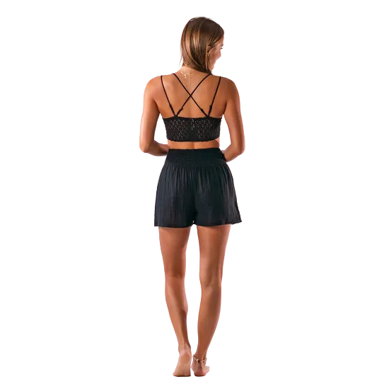 Lotus and Luna Cotton Shorts - Black