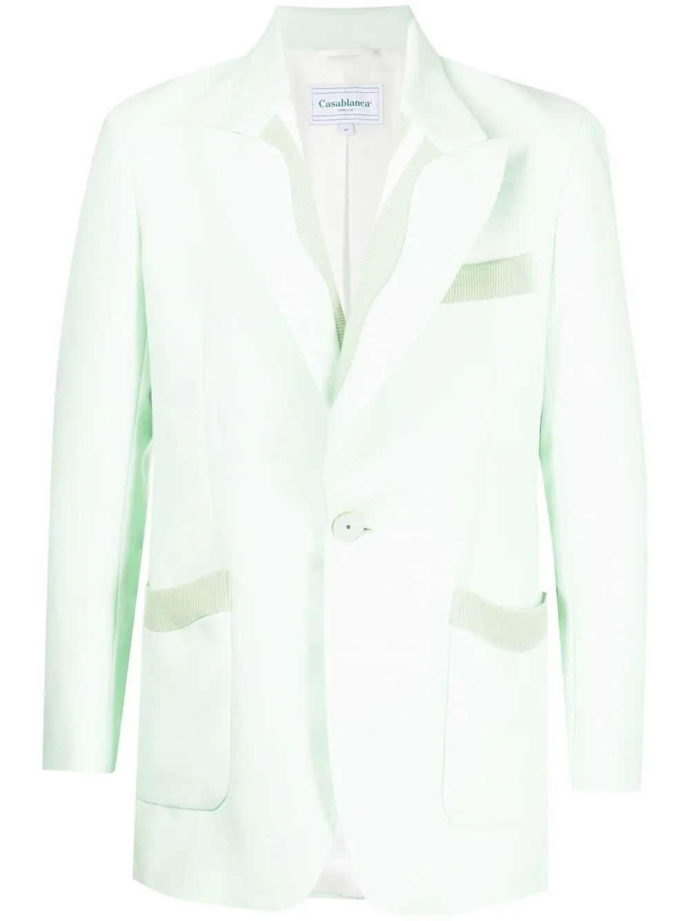 Memphis Pinstripe Single Breasted Rib Blazer
