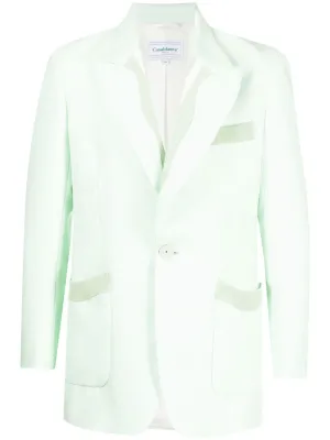 Memphis Pinstripe Single Breasted Rib Blazer