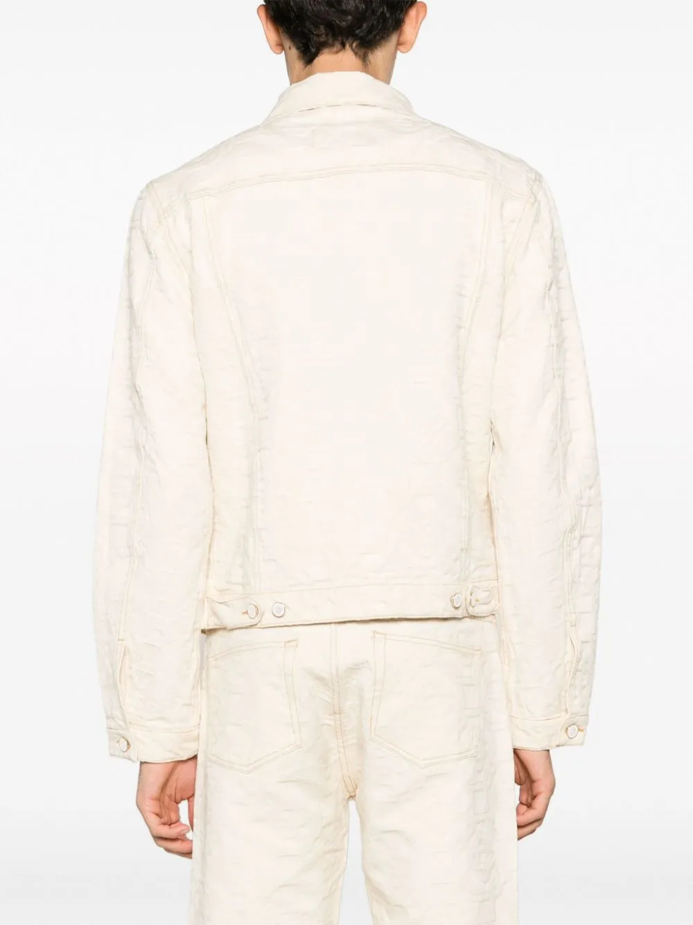 monogram-jacquard denim jacket