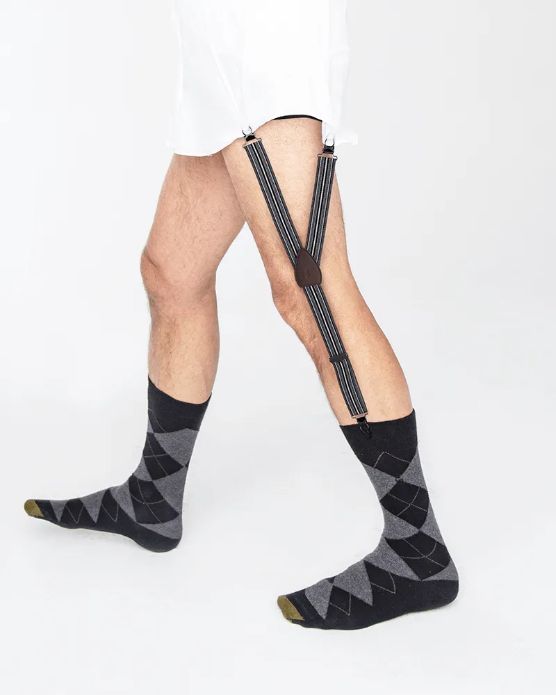 Morris Grey Shirttail Garters
