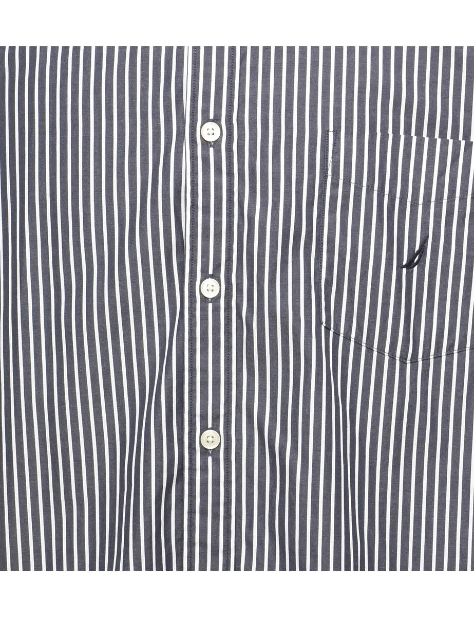 Nautica Striped Grey Classic Shirt - XL