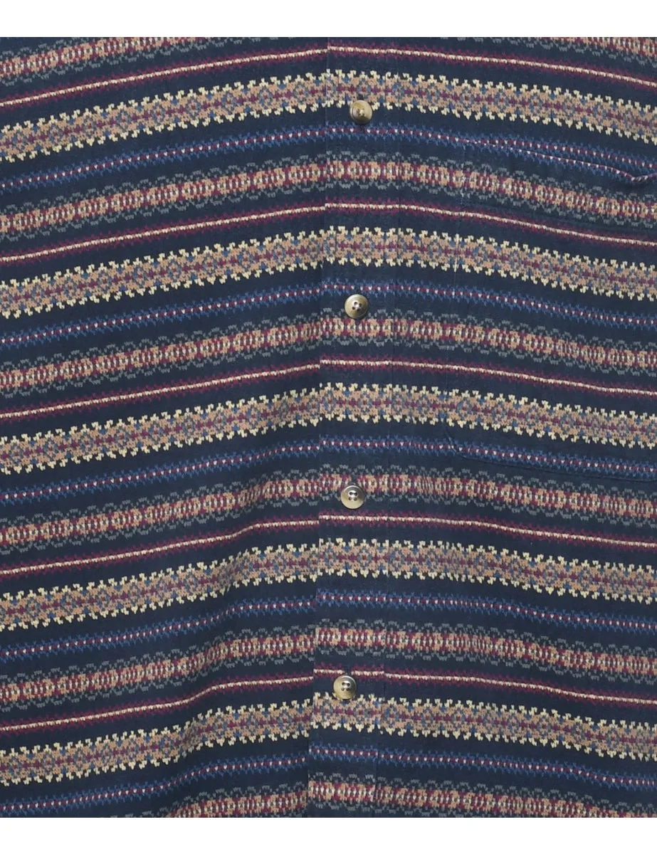 Nautica Striped Pattern Shirt - M