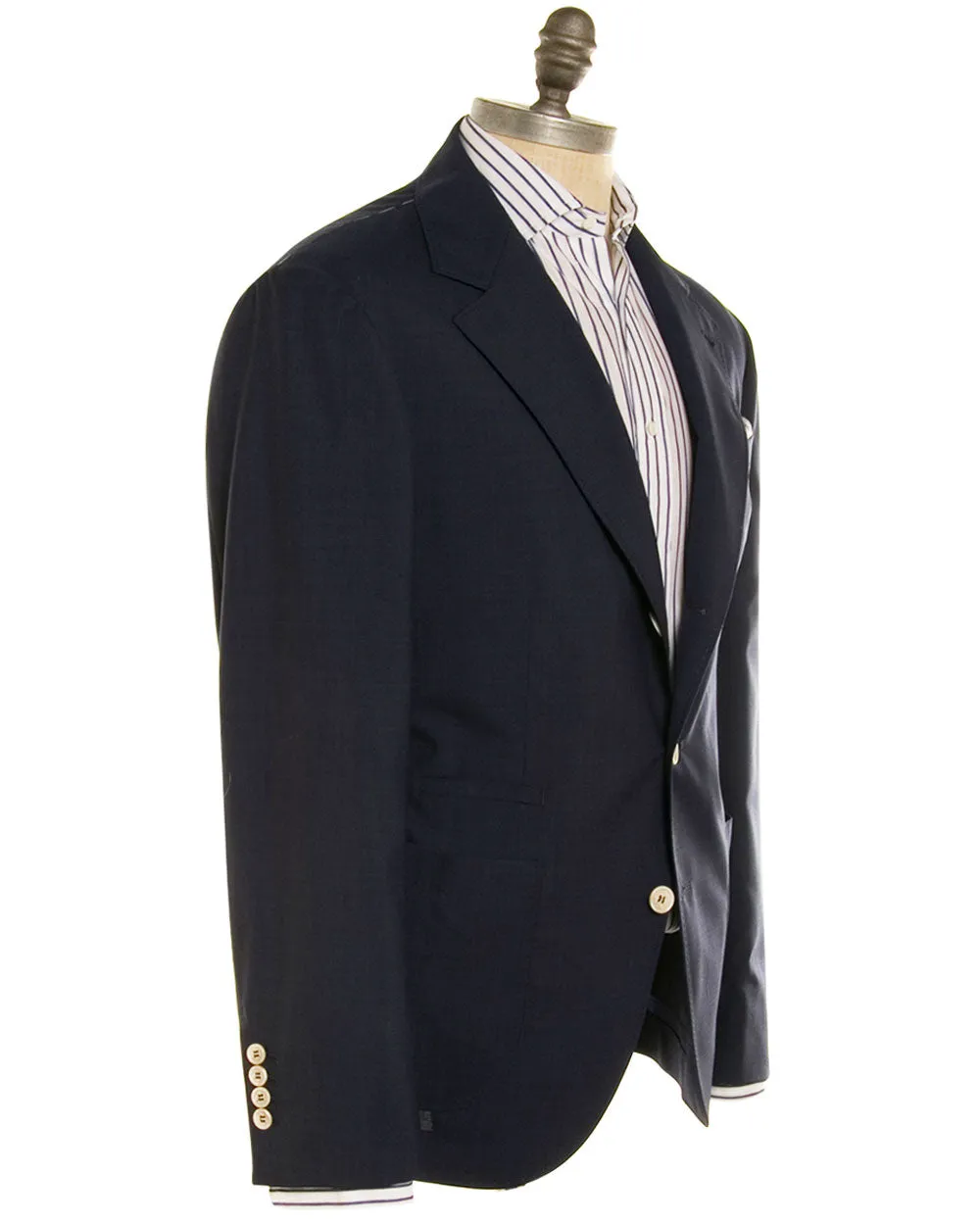 Navy Plaid Lightweight Sportcoat