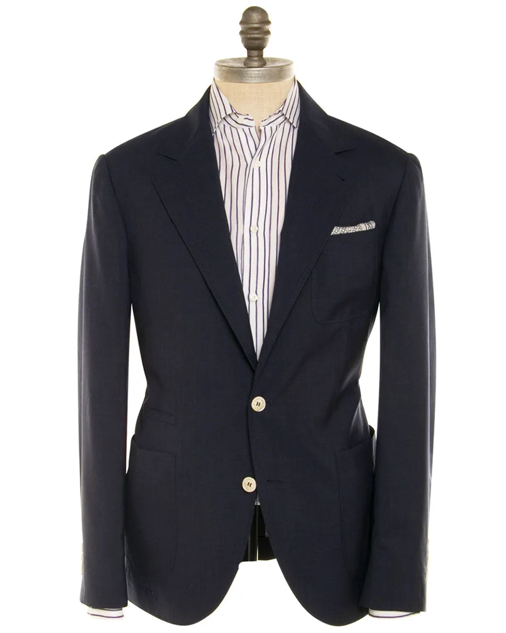 Navy Plaid Lightweight Sportcoat