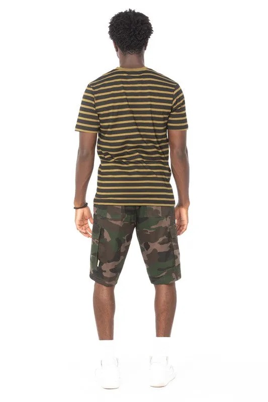 Olive Striped T-Shirt
