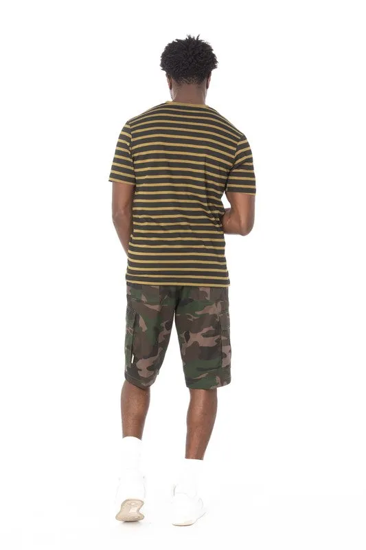 Olive Striped T-Shirt