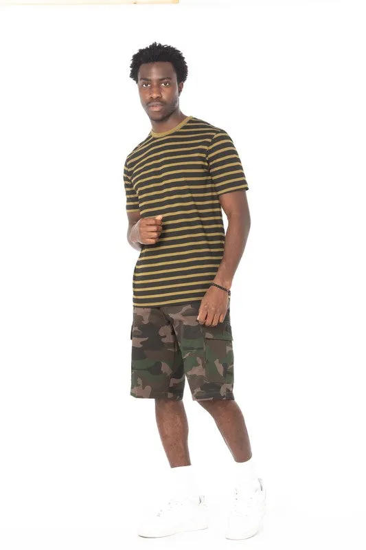 Olive Striped T-Shirt
