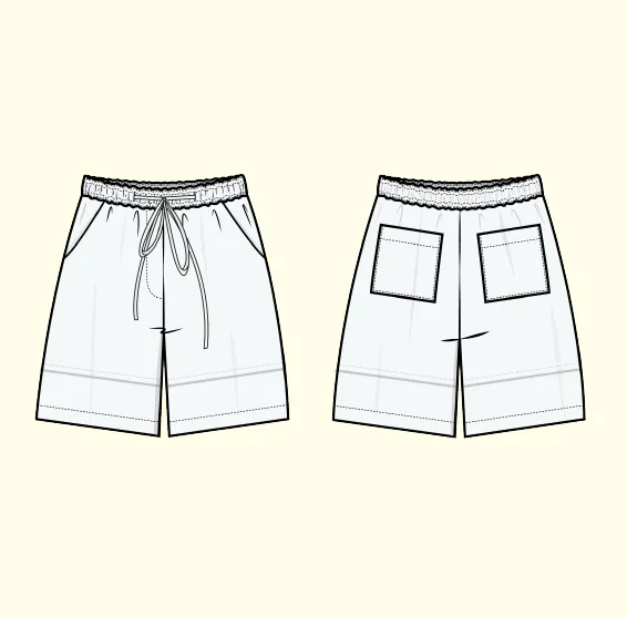 PDF Pattern - Breezy Shorts | Puff and Pencil