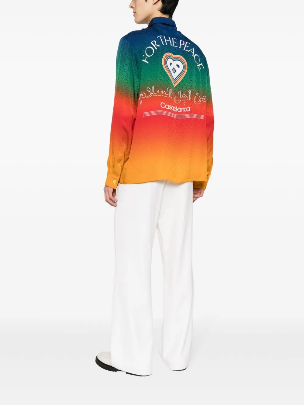 Peace Gradient silk shirt