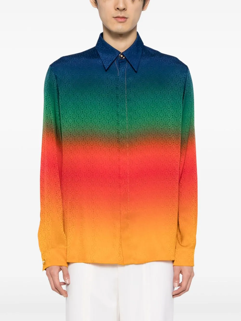 Peace Gradient silk shirt